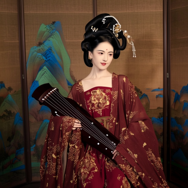  赵合德：汉朝的宫廷美女，以美貌和音乐才华著称。