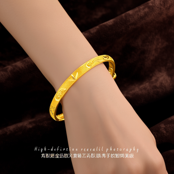 黄金手镯图片女款大全2020新款
