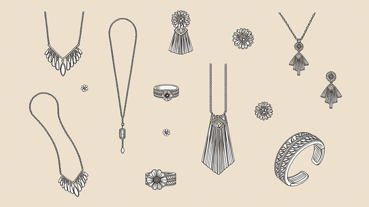 各种首饰简笔画