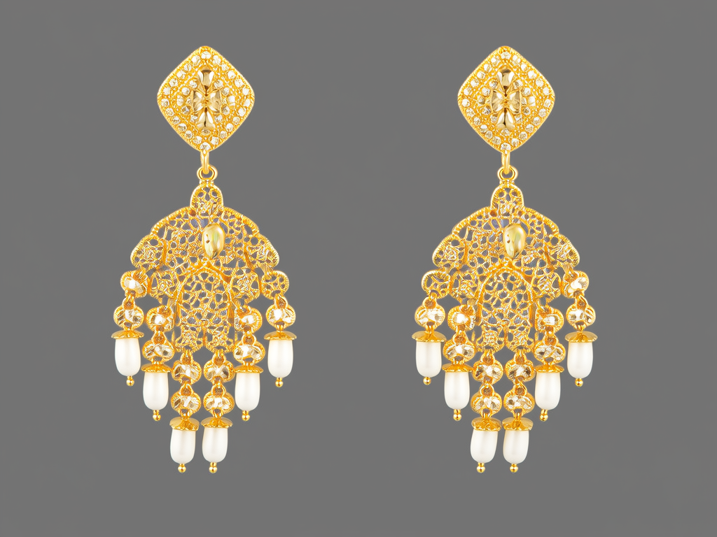 中药金耳环图片