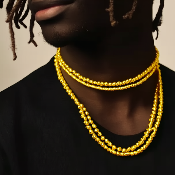 黄金项链图片男款