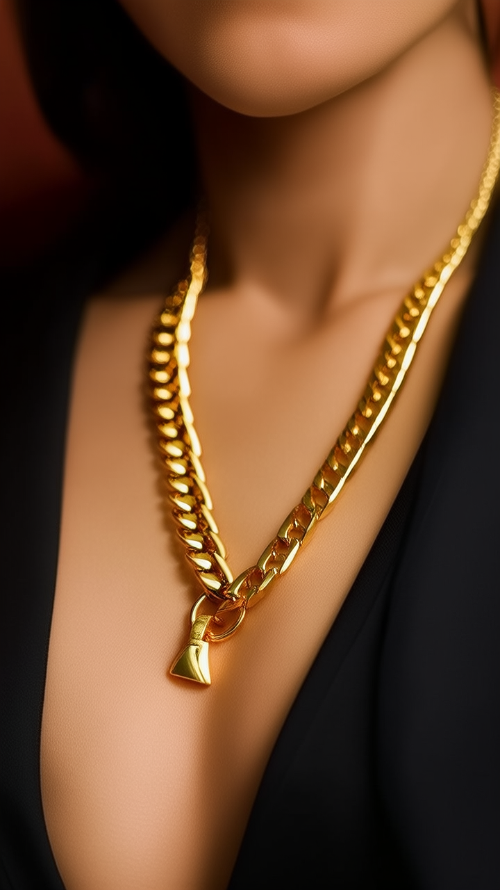 黄金项链真实图片