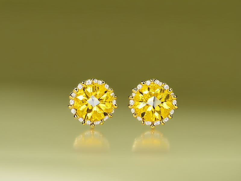 一克黄金耳钉图片