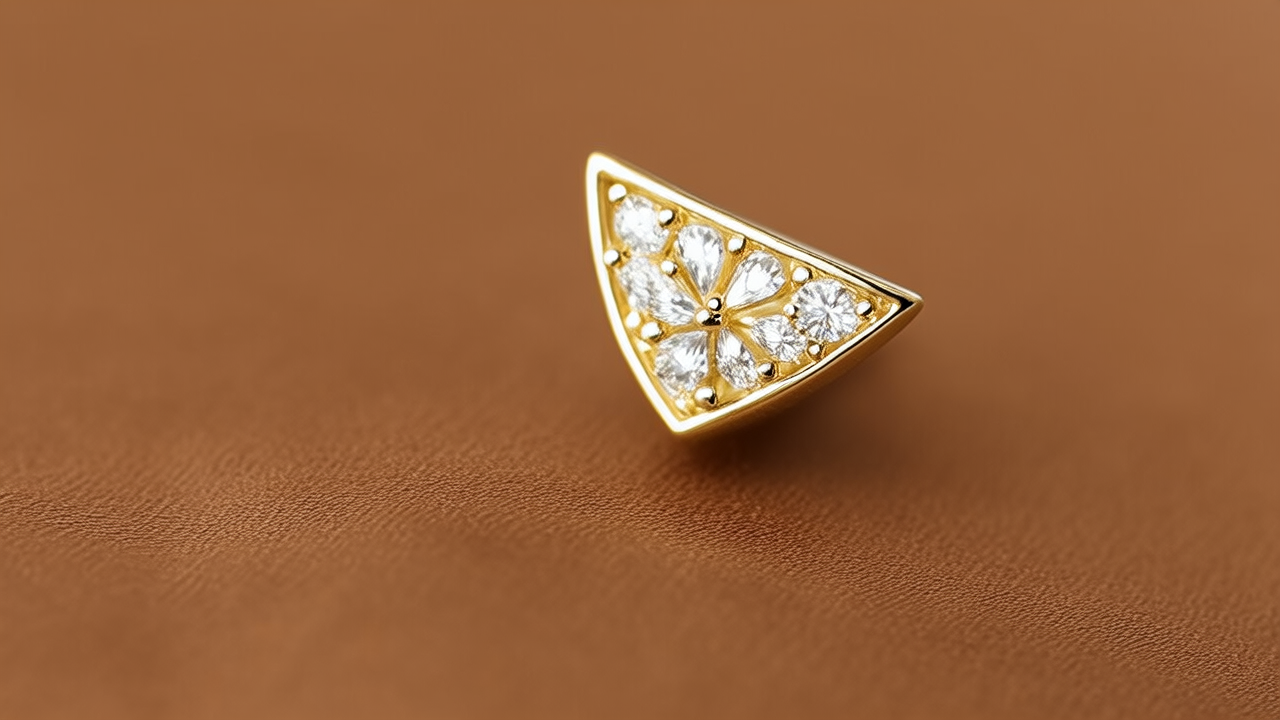 好看的金耳钉图片