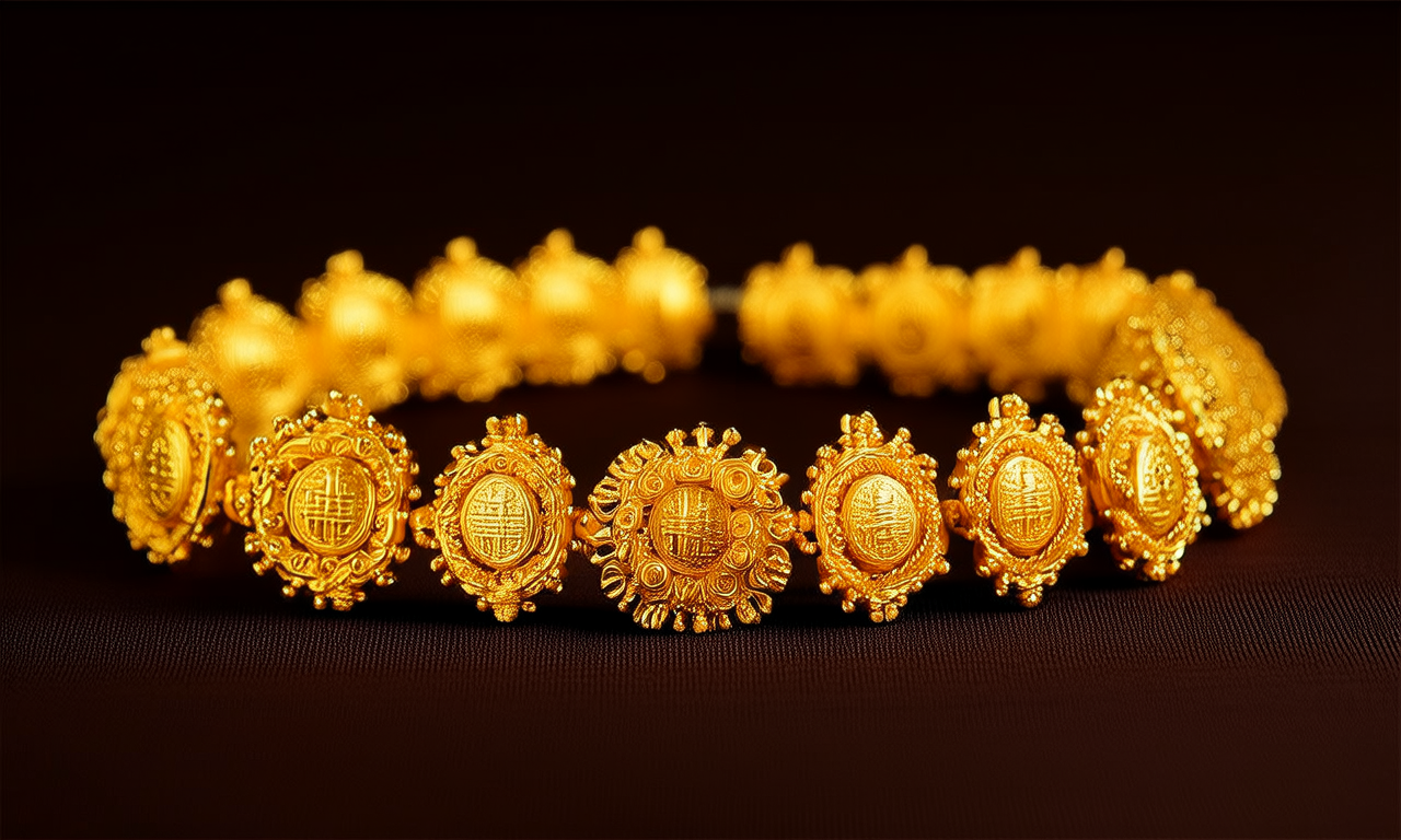 黄金泰式项链图片