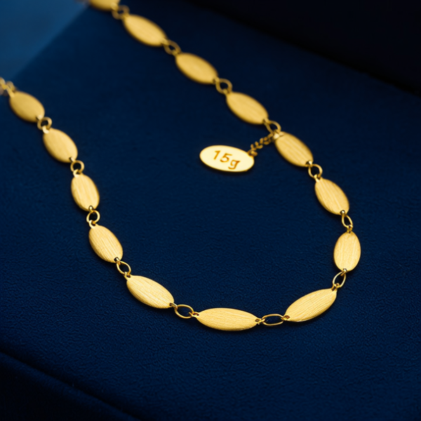 黄金项链15克图片