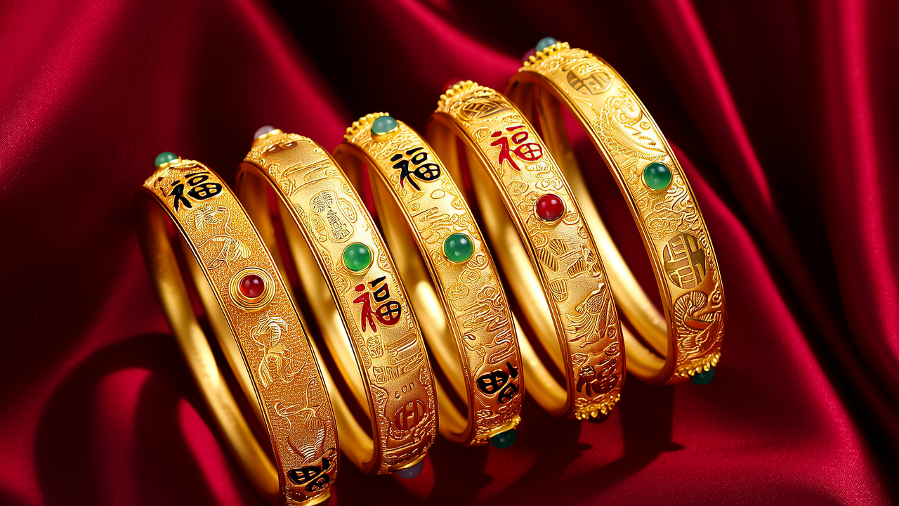 吉言金手镯图片大全