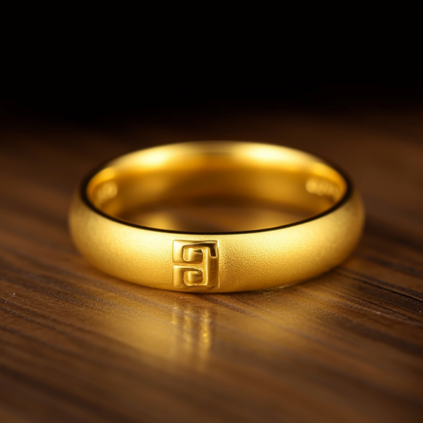 3.8克黄金戒指图片